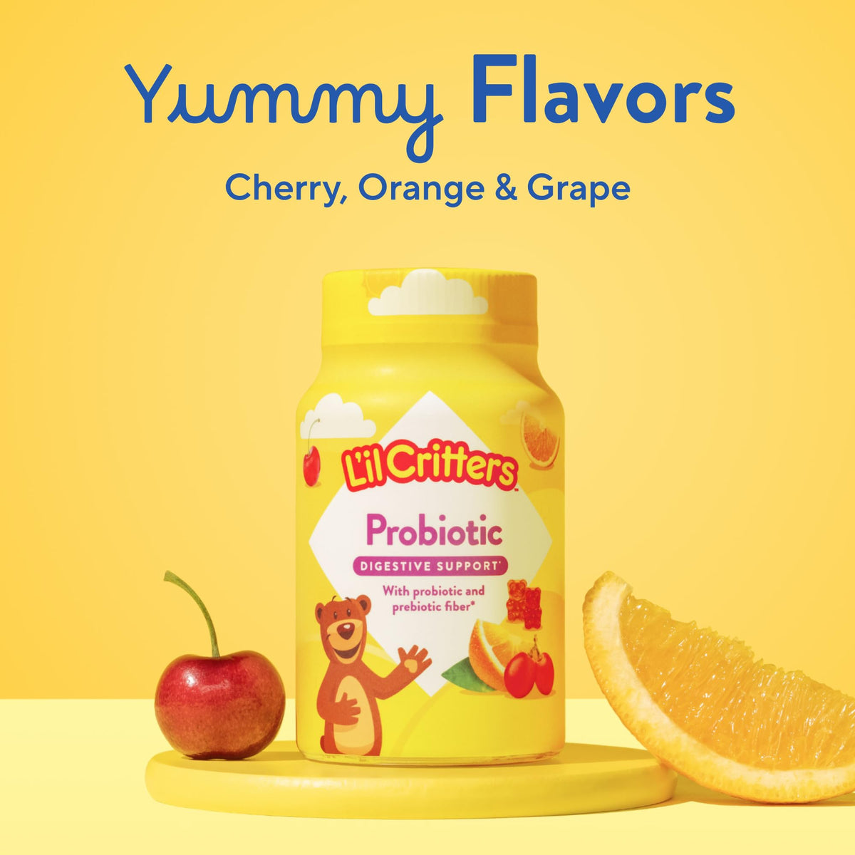 Gummies Lil Critters en gros plan sur un fond blanc