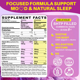 Gummies LILICARE 5HTP avec ingrédients naturels, vue de côté