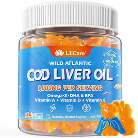 Gummies LILICARE à l'huile de foie de morue 249g vue de face
