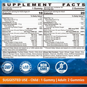 Gummies LILICARE à l'huile de foie de morue, emballage