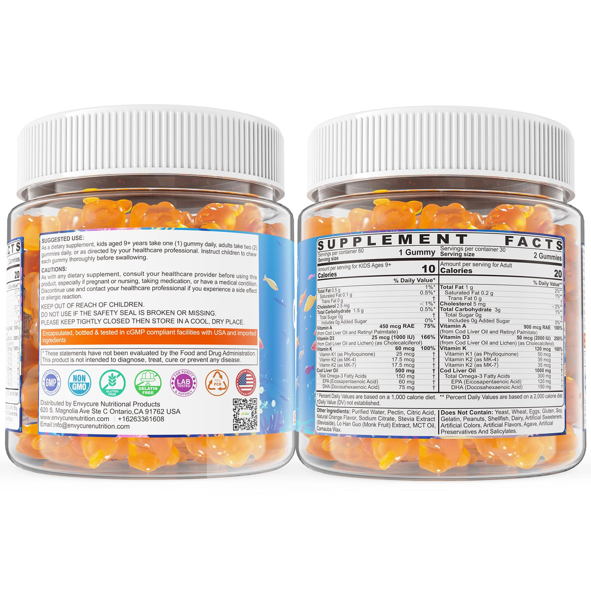Gummies LILICARE à l'huile de foie de morue, en portion