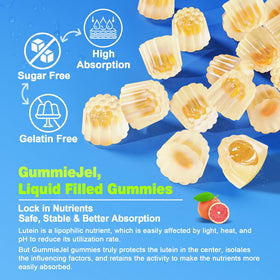 Gummies LILICARE à luthéine et zéaxanthine pris dans la main
