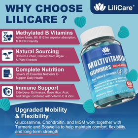 Gummies LILICARE avec 13 vitamines et 3 minéraux