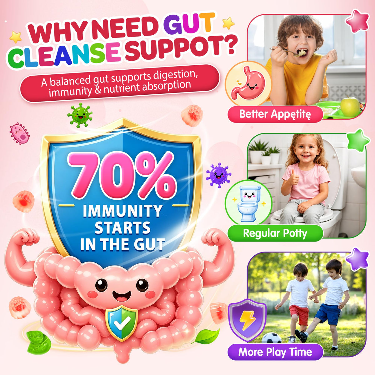 Gummies LILICARE avec un enfant souriant les tenant