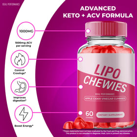 Gummies Lipo Chewies IDEAL PERFORMANCE avec ingrédients naturels