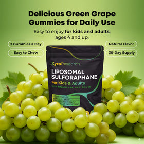 Gummies liposomales de sulforaphane Xyro Research, en gros plan