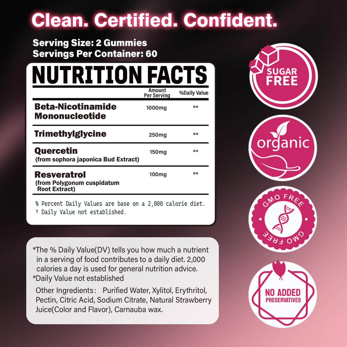 Gummies liposomales NMN avec ingrédients naturels