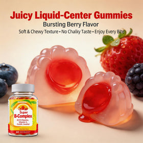 Gummies liquides ESSENJOYY montrant le format et la couleur