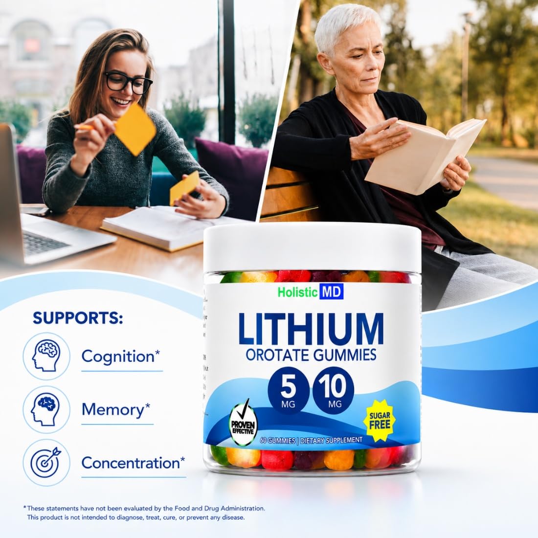 Gummies Lithium Orotate 5mg avec informations nutritionnelles