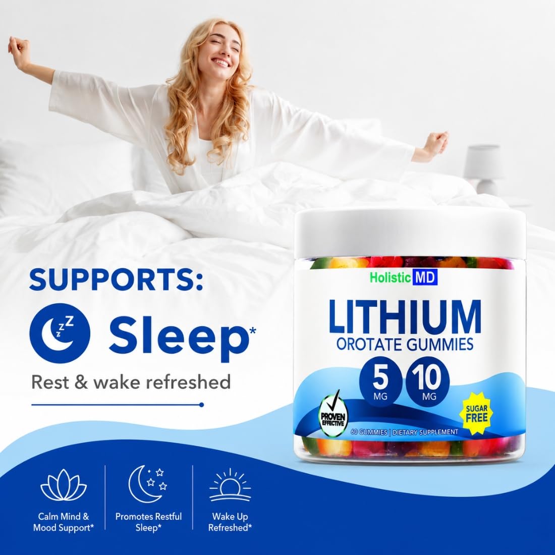 Gummies Lithium Orotate 5mg dans une main pour démonstration
