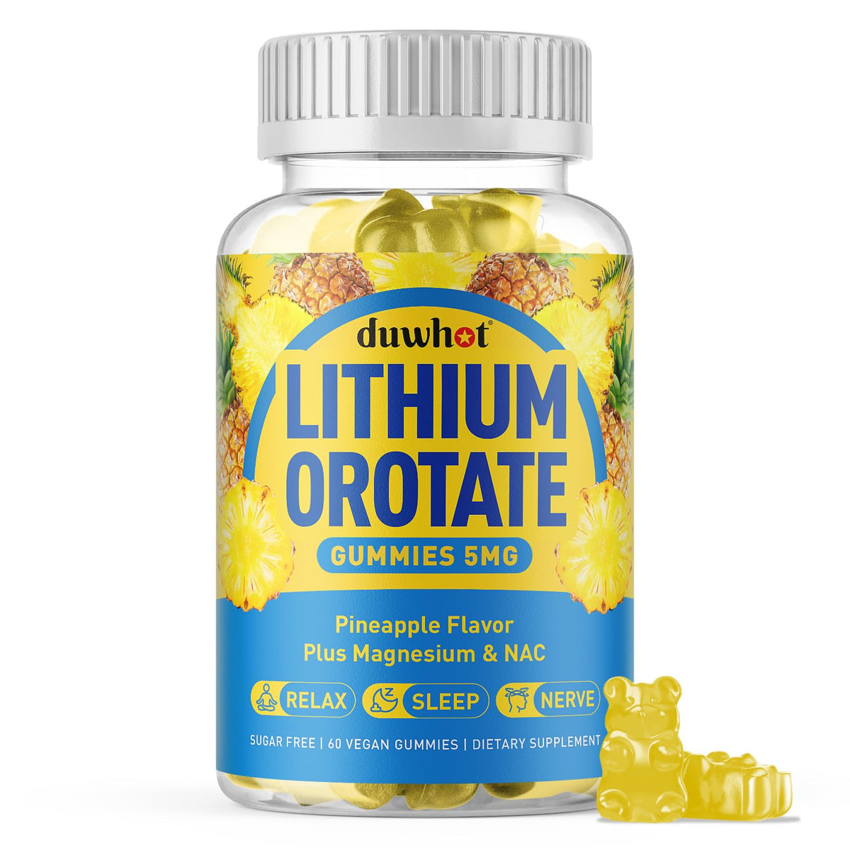 Gummies Lithium Orotate 5mg duwhot pot de 60 unités