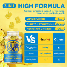 Gummies Lithium Orotate 5mg duwhot vue de côté