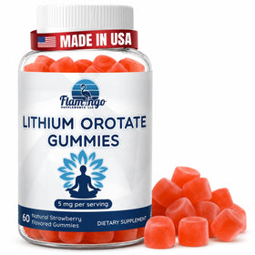 Gummies Lithium Orotate 5mg Flamingo Supplements, vue de face
