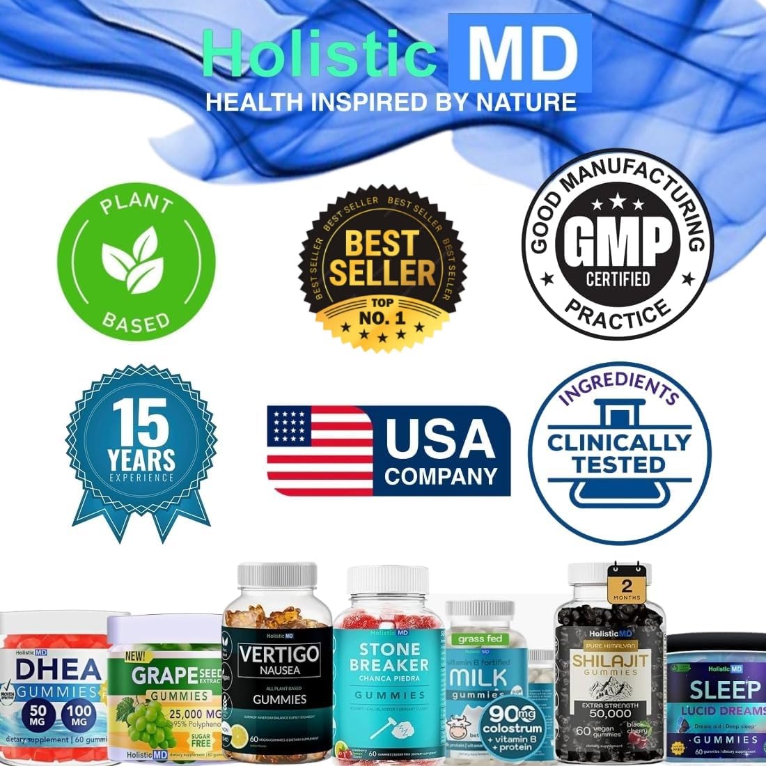 Gummies Lithium Orotate 5mg sur une table avec d'autres suppléments