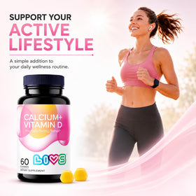 Gummies LIVS Calcium et Vitamine D3 avec des fruits
