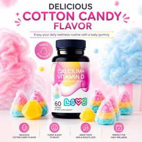 Gummies LIVS Calcium et Vitamine D3 sur une table