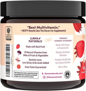 Gummies Llama Naturals Multivitamines, gros plan sur la texture