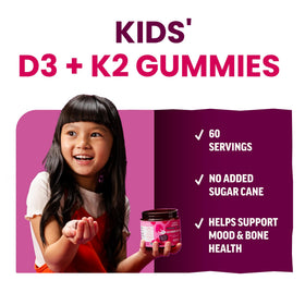 Gummies Llama Naturals Vitamine D3 K2 en forme de framboise