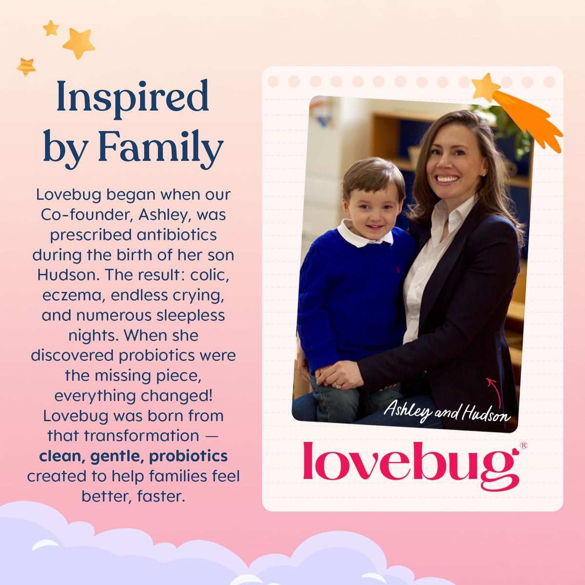 Gummies LOVEBUG sur une table avec des jouets d'enfants