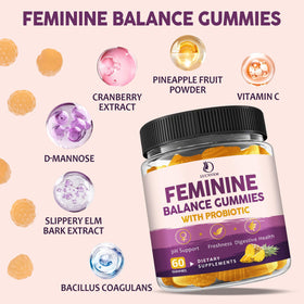 Gummies LUCNVEM Équilibre Féminin avec écorce de guimauve et canneberge