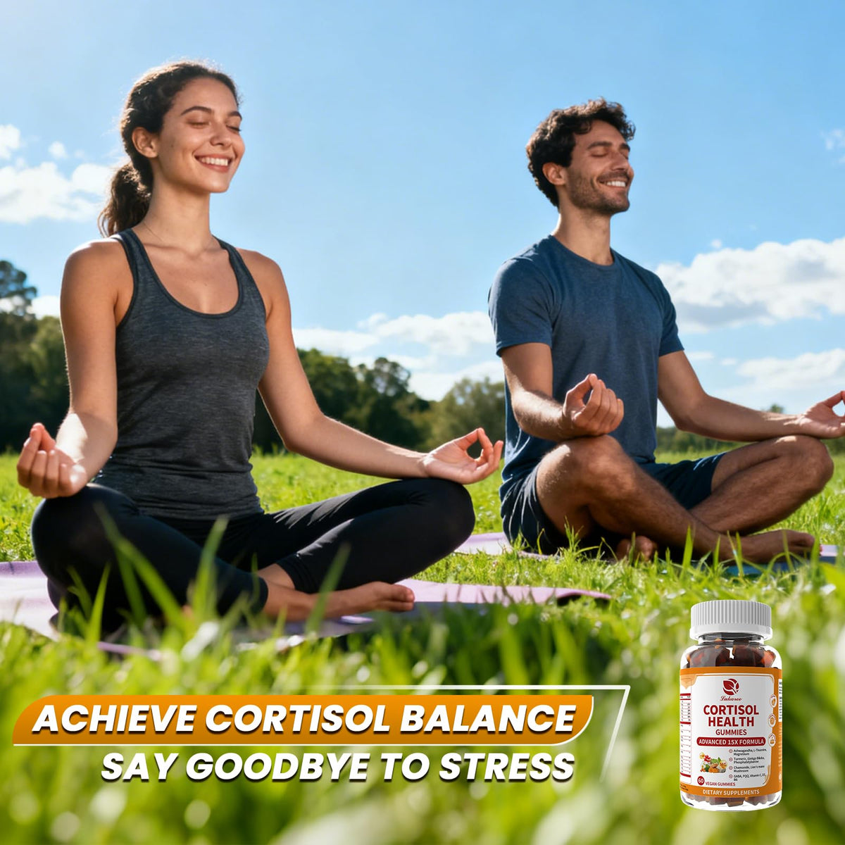 Gummies Lukaree Compléments Alimentaires Cortisol 15 en 1 avec ingrédients naturels