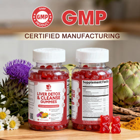 Gummies Lukaree Détox Foie 422g montrant le goût de framboise