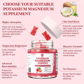 Gummies Lukaree Potassium Magnésium ouvertes avec une gummy en avant