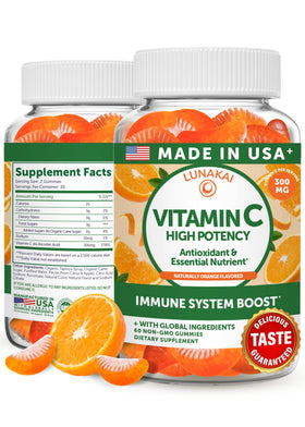 Gummies Lunakai de vitamine C 300mg, 60 unités, vue de face
