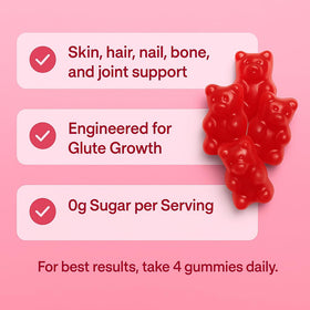 Gummies Lustrafit avec des ingrédients naturels en arrière-plan