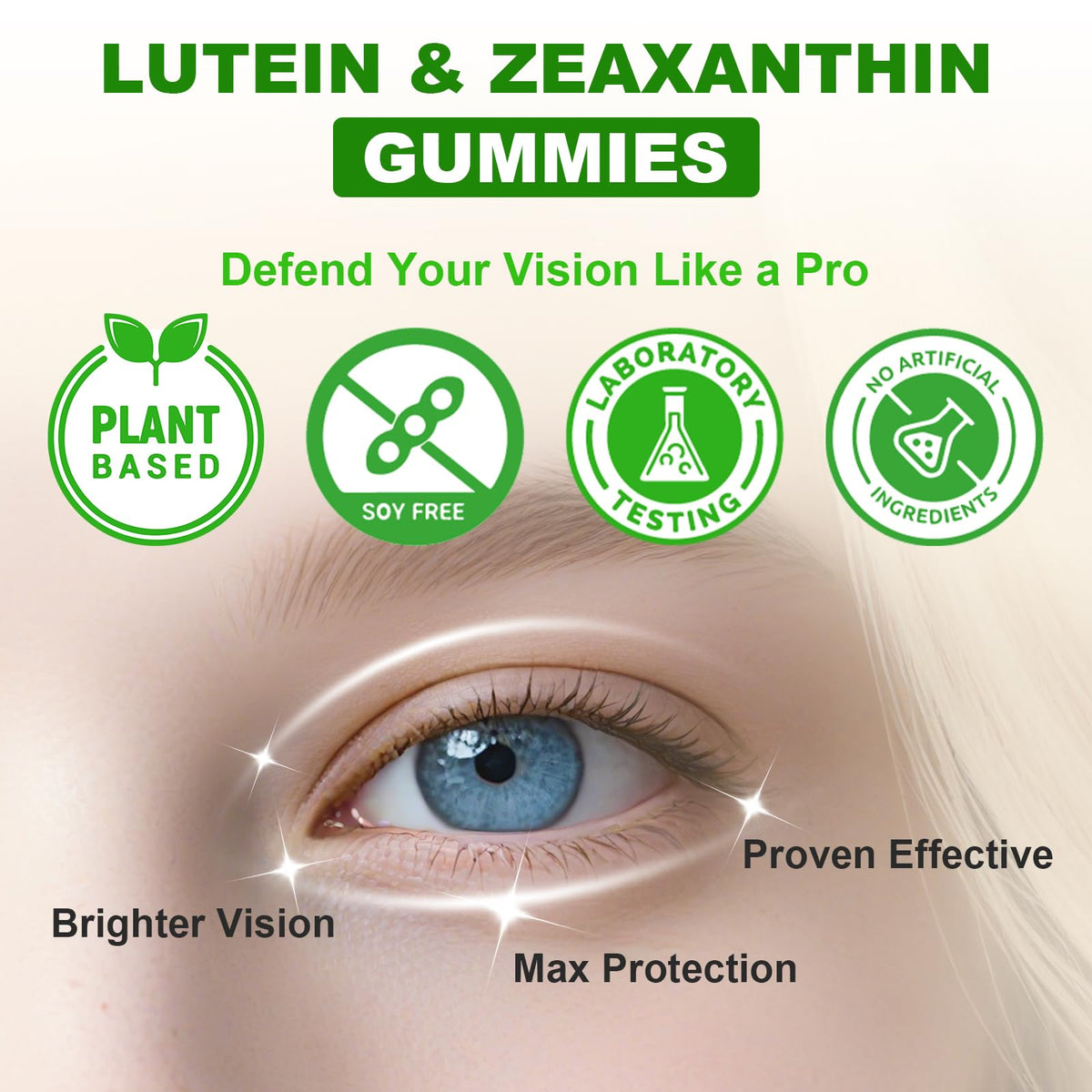 Gummies Luthéine Flyrocer dans un bol transparent