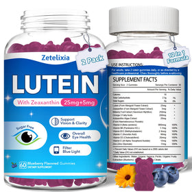 Gummies luthéine Zetelixia 12 en 1 saveur myrtille vue de face