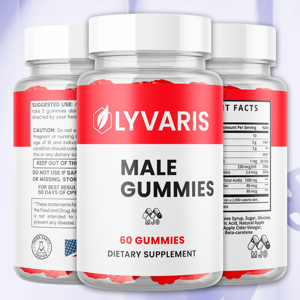 Gummies Lyvaris MJO en prise avec un verre d'eau