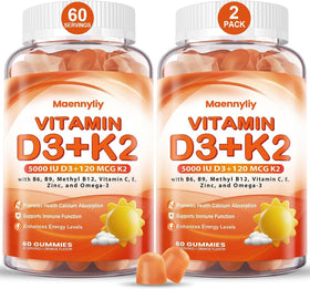 Gummies Maennyliy Vitamine D3 K2 5000 UI orange
