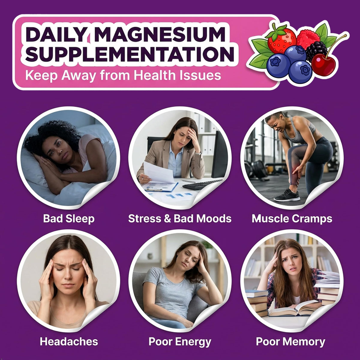 Gummies magnésium Aanuan avec fruits mélangés