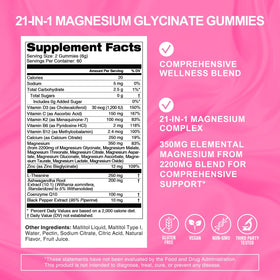 Gummies Magnésium DailyWhole 21 en 1 avec étiquette visible