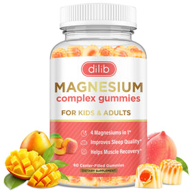 Gummies Magnésium dilib 60 Gummies Pêche & Mangue vue de face