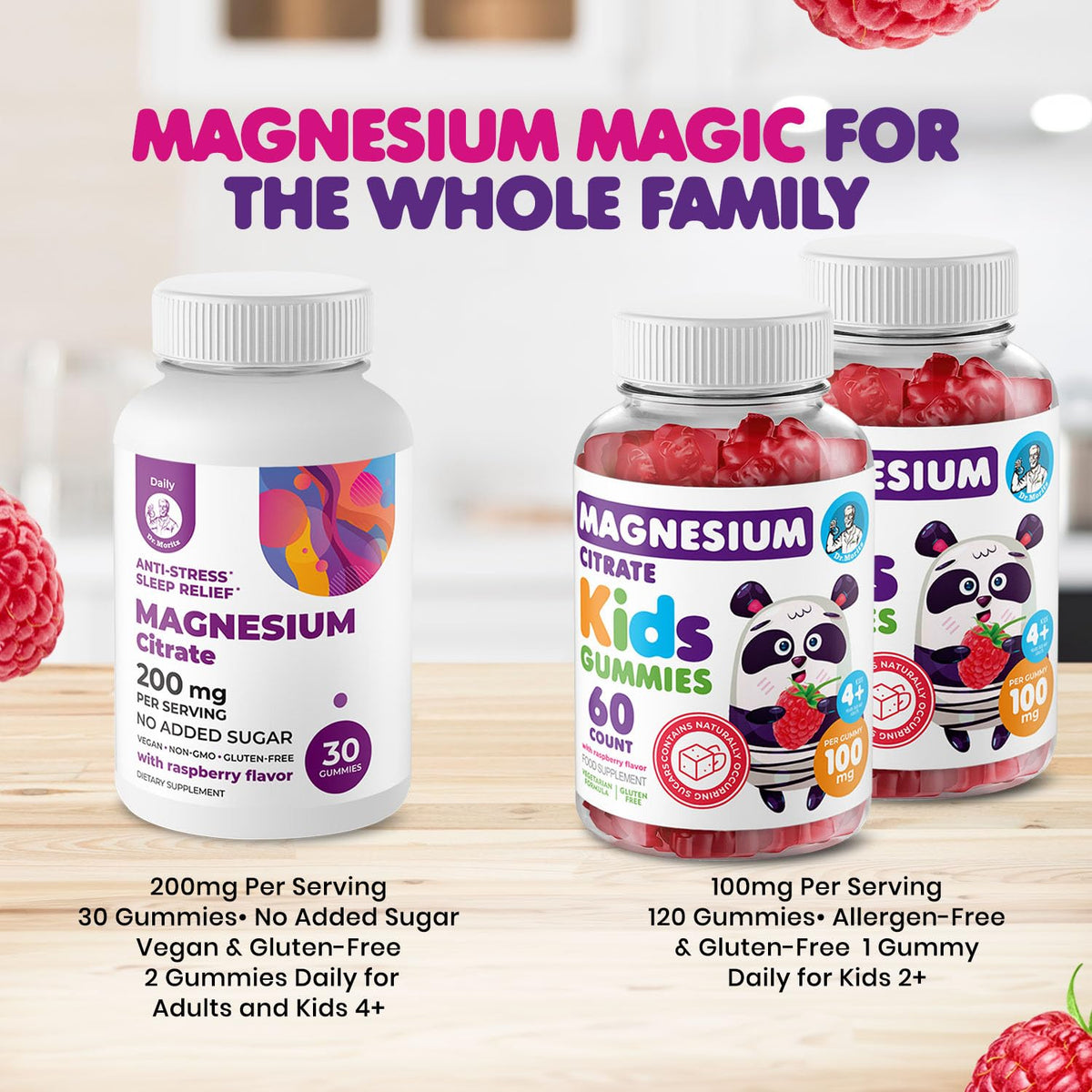 Gummies magnésium DR. MORITZ pour enfants, 60 unités