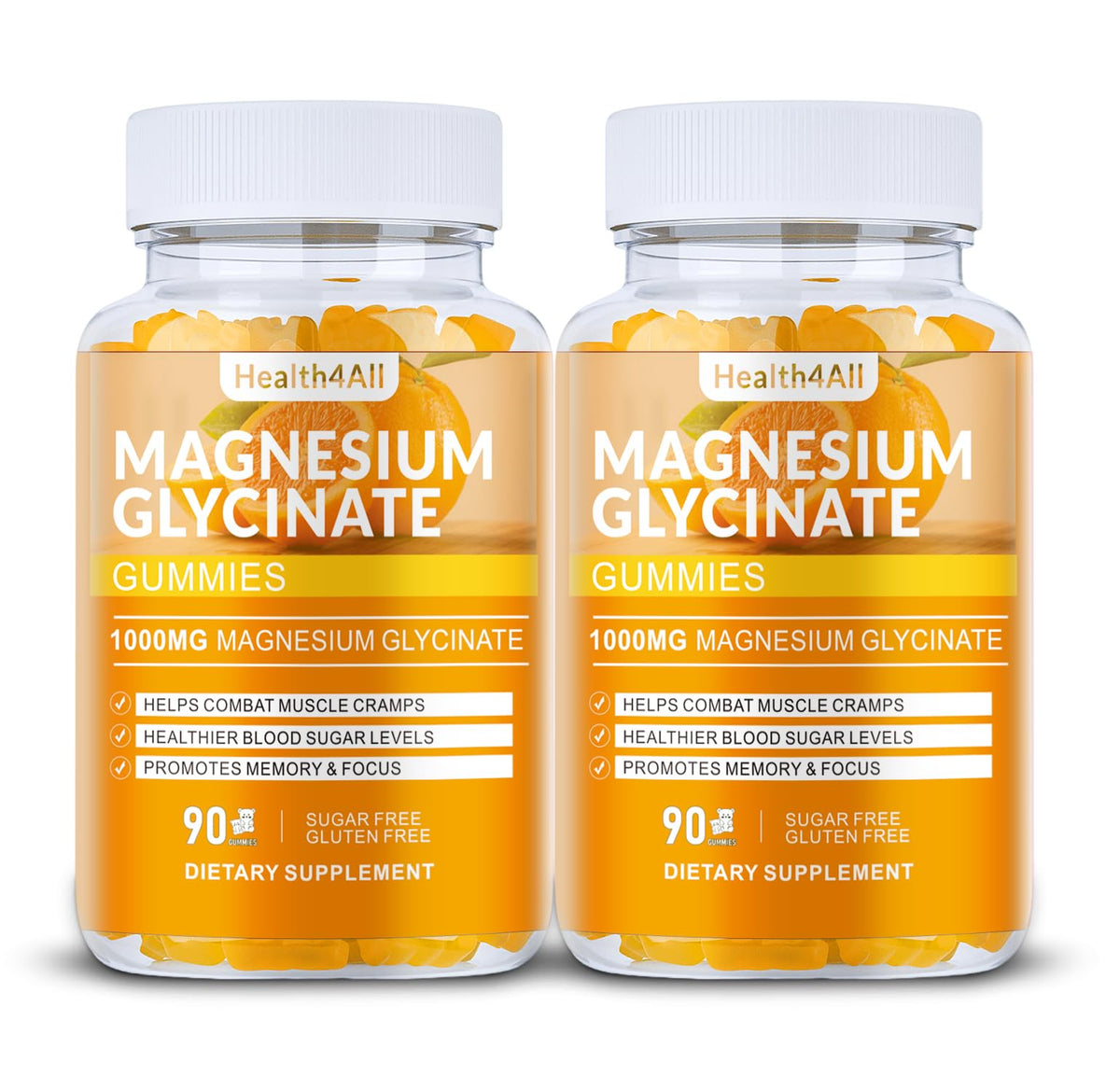 Gummies Magnésium Glycinate 1000mg Health4All vue de face