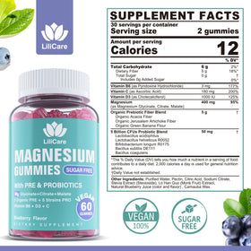 Gummies Magnésium Glycinate LILICARE en vue de dessus