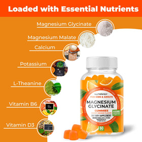 Gummies Magnésium Glycinate NutraPep 440g avec dosage recommandé