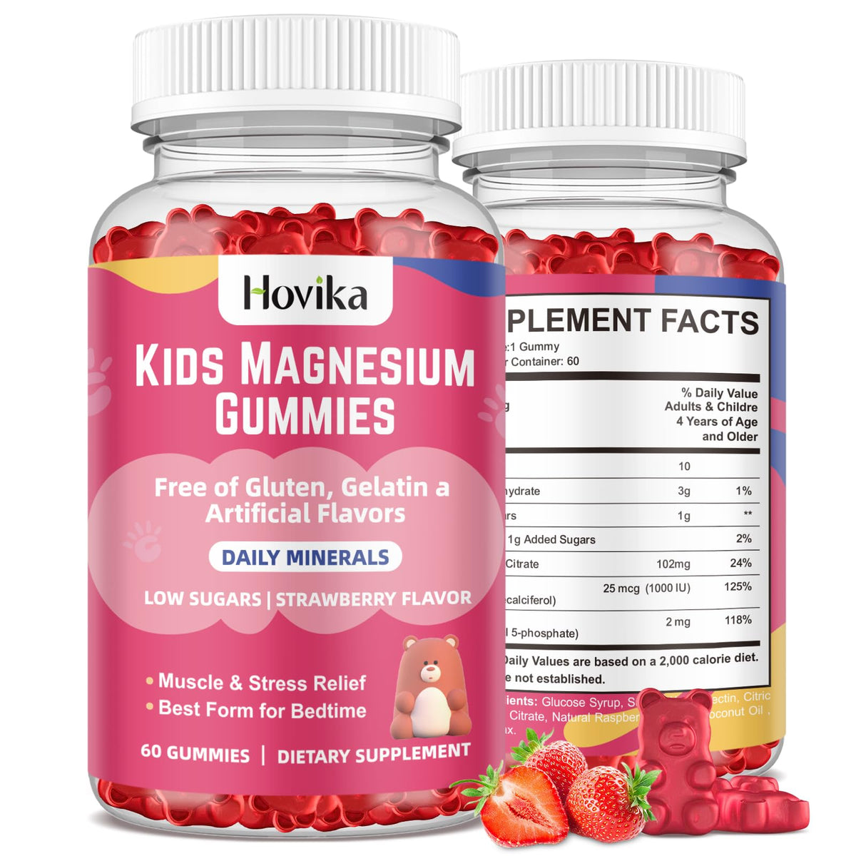 Gummies Magnésium Hovika 60 comprimés en flacon