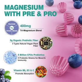 Gummies Magnésium LILICARE avec un goût de myrtille