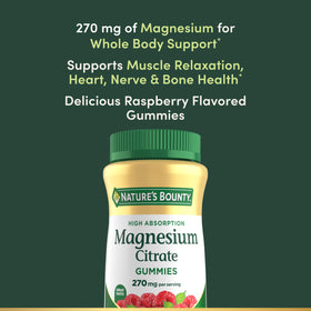 Gummies Magnésium Nature's Bounty sur une table