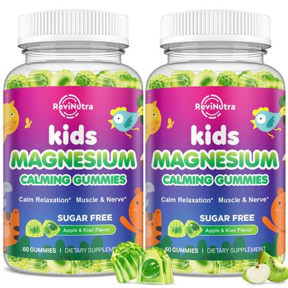 Gummies magnésium ReviNutra 2 Pack avec saveur pomme et kiwi