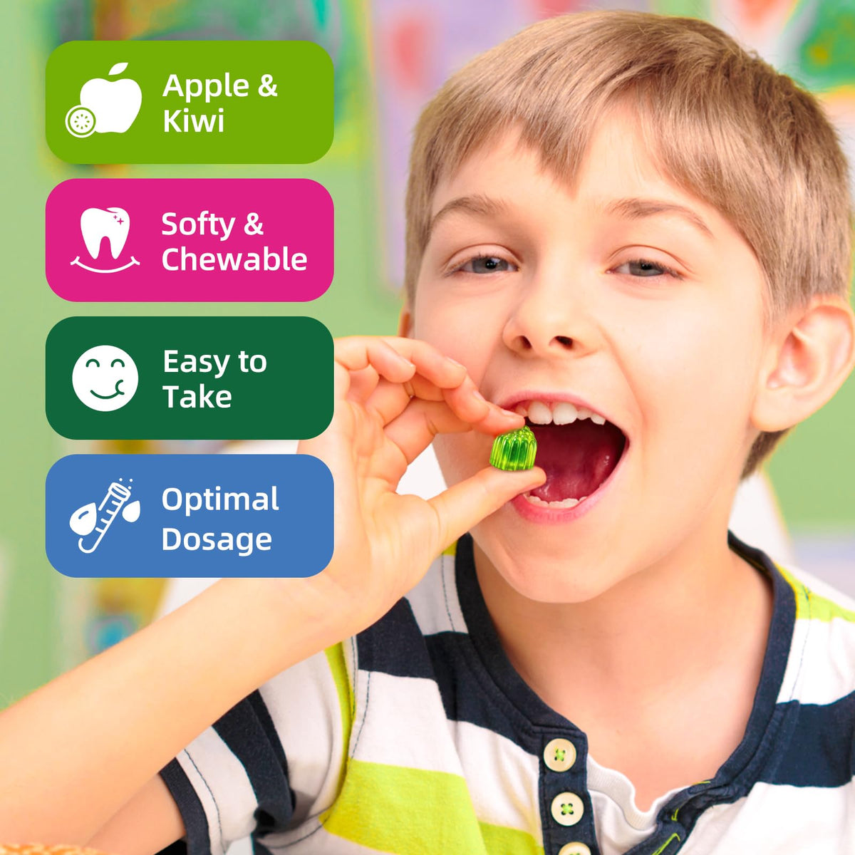 Gummies magnésium ReviNutra en gros plan