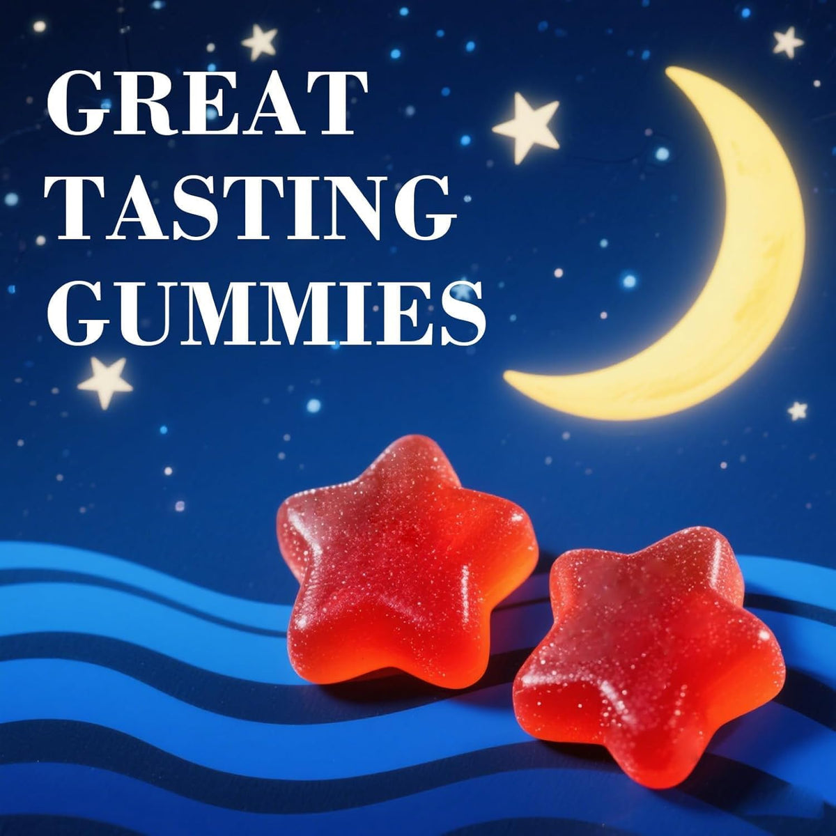 Gummies MAPUG pour le sommeil, taille des gummies dans la main