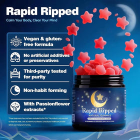 Gummies MAPUG pour le sommeil, vue de côté montrant la texture