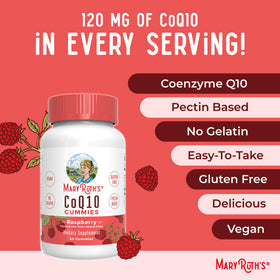 Gummies MARYRUTH'S CoQ10 sur une assiette blanche