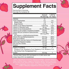 Gummies MARYRUTH'S multivitamines au goût fraise, vue de près