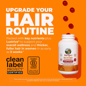 Gummies MARYRUTH'S Multivitamines Croissance Cheveux avec emballage